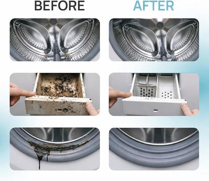 8-Piece Washing Machine Cleaning Brush Set, Dryer Vent Cleaner Kit, Front Load Washer Gasket Cleaner Brush, Crevice Gap Brush for Sink, Grout, Tile & Bathroom, Long Handle Household Cleaning Tools