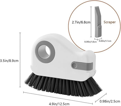 Groove Cleaning Brush 2 in 1 Grout Cleaner Tool Grip Brush Hard Bristle Crevice Cleaning Brush for Sliding Door Track, Window Sill, Window Seal