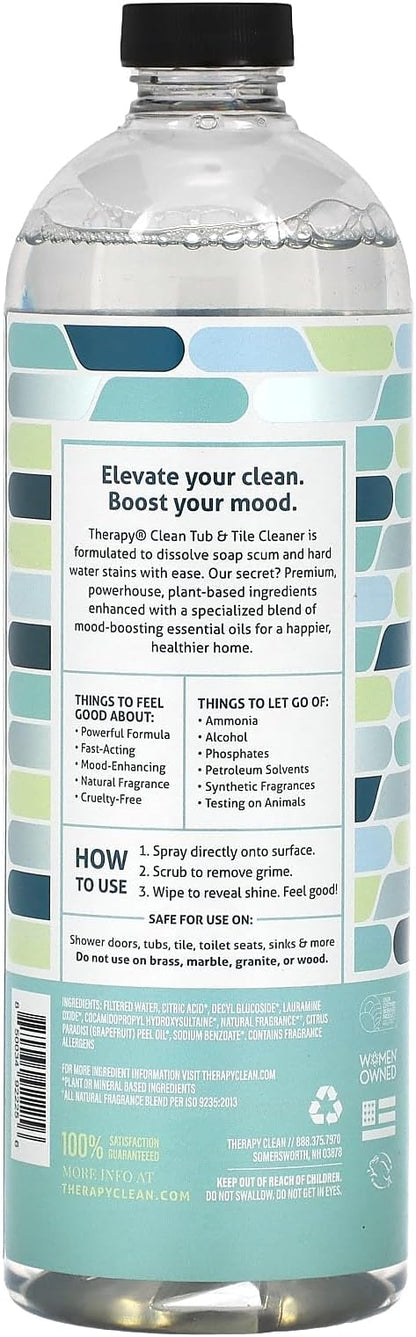 Therapy Clean Tub & Tile, Plant-Based Cleaner, Grapefruit Zest, 24 fl oz (710 ml)