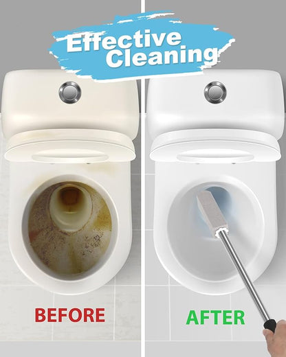 6 Pack Pumice Stone Toilet Bowl Cleaner with Long Stainless Handle - 22" Longer Pumice Stone for Cleaning - Hard Water Ring Stains Remover Brush for Toilet, Bathroom, Kitchen, Sink, Pool, Tile, Grill
