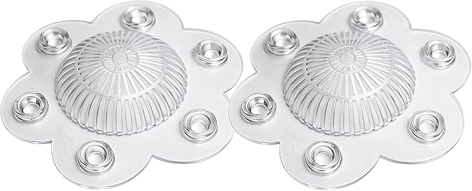 2-Pack Hair Catcher Drain Cover – 5" Dome-Shaped Soft PVC with 6 Suction Cups – Clear Hair Stopper for Shower & Bathtub Drains – Prevents Clogs Without Blocking Water Flow