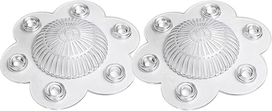 2-Pack Hair Catcher Drain Cover – 5" Dome-Shaped Soft PVC with 6 Suction Cups – Clear Hair Stopper for Shower & Bathtub Drains – Prevents Clogs Without Blocking Water Flow