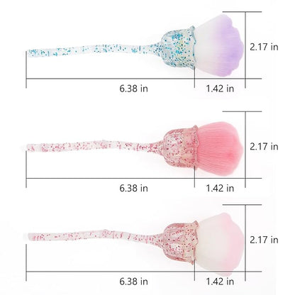 3pcs Dust Brush for Acrylic Nails Large Powder Brush Makeup Brush Nail Duster Brush Acrylic Nail Brush Cleaner Nail Art Brushes Manicure Brush for Cleaning Nail Art Tools