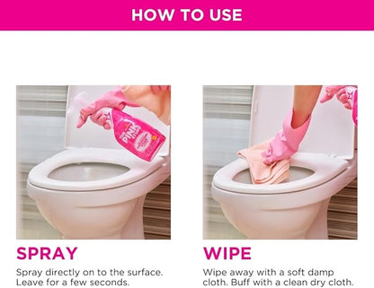 Stardrops - The Pink Stuff - Miracle Bathroom Foam Cleaner - Baths, Tiles, Soap Scum, Limescale, Streak Free,750ml (Pack of 2)