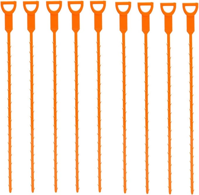 Drain Snake for Kitchen Sink & Toilet, Handheld Drain Auger for Hair Clog Removal, 20-Foot Flexible Drain Cleaner Tool for Bathroom Shower Drain Pipe, 20.47 x 0.79 x 0.79 Inches (9,Small)