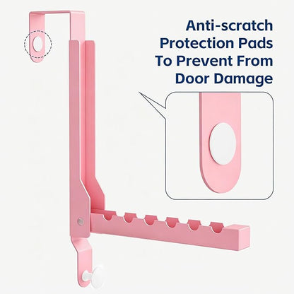 2 Pack Over The Door Drying Rack for Laundry, Over The Door Hanger Foldable, Heavy Duty Over The Door Hooks Hanger,Over Door Hook for Hanging Clothes,Rust-Resistant Over The Door Clothes Hanger