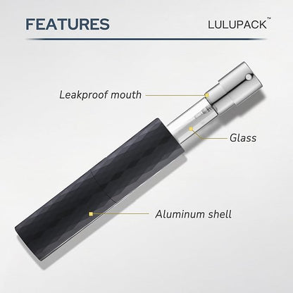 Lulupack Travel Perfume Bottle Refillable - Cologne Spray Atomizer Mini - Small Travel Size Empty Sprayer for Refill Sample Container - Portable Fragrance Decant Dispenser for Women Men 8ml 6PCS Sleek
