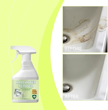 Hard Water Stain Remover (500ml) – Multi-Surface Spray for Shower Glass, Tiles, Hard Water Remover for Bathroom & Kitchen Cleaning