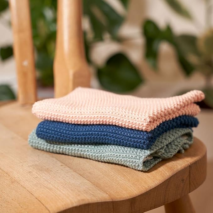 Wild & Stone | Organic Cotton Dish Cloth | Eco-Friendly Kitchen Cloth | Biodegradable & Compostable Cleaning Cloth | Moss Green
