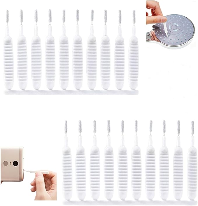 Gap Hole Anti-Clogging Cleaning Brush, 2026 Upgrade Shower Head Brush Shower Head Cleaning Brush Shower Head Cleaner Tool Multifunctional Shower Head Cleaning Brushes for Household Bathroom (20Pack)