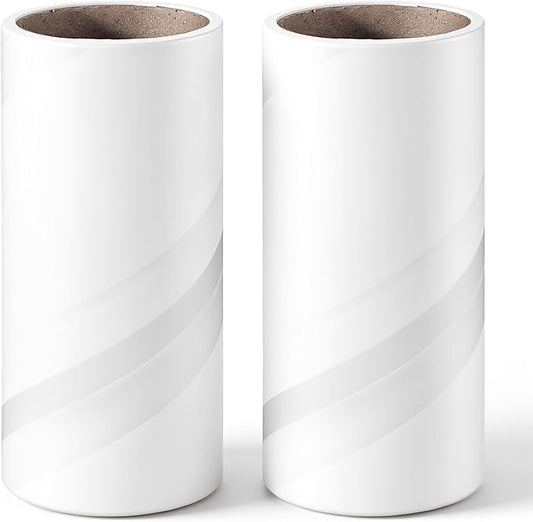 2Pcs Lint Roller Refills 4 inch Extra Sticky Pet Hair Roller Replacement Refills 60 Sheets per Roll Inside Diameter 1.5 Inch (Pack of 2, Total 120 Sheets, 4 inch)