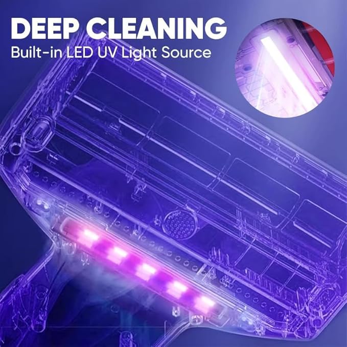 Mattress Vacuum Cleaner with 14kpa Suction, Hepa Filtration & Hot Air, High-Frequency Tapping & Smart Dust Sensor for Effective Bed & Couch Cleaning