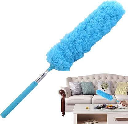 Fiber Dusting Brush, Multifunctional Extendable Dusting Wand, Washable Ceiling Duster, Cobweb Ceiling Duster with Extension Pole, Cleaning Feather Dusters for Cleaning Ceiling Fan Furniture