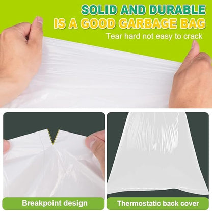 Tall Kitchen Trash Bags 13 Gallon Garbage Bags 50 Liters Plastic Trash Can Liners Waste Basket Bin Liners for Home Office Outdoor 160 Counts