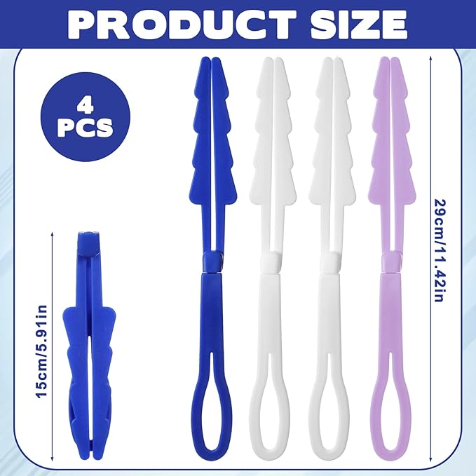 4 Pack Foldable Replacement Duster Handle Compatible with Swiffer Duster Handle, Plastic Dusting Wands for Tight Spaces 4 Color