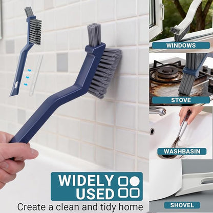 11PCS Crevice Cleaning Brush Set, Hard Bristle Gap Cleaning Tool, Deep Clean Brush for Kitchen Bathroom Sink Grout Corner Crevice & Tight Spaces