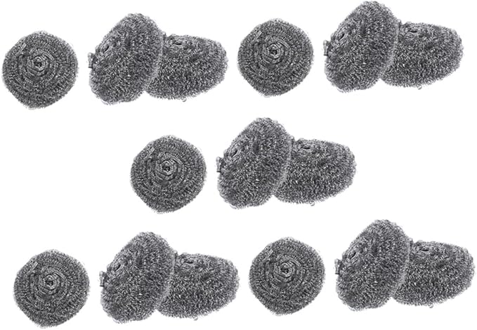 PRETYZOOM 15pcs Stainless Steel Pot Scrubber Set Heavy Duty Steel Wool Balls for Kitchen Cleaning Dishwashing Scouring Pads for Pots Pans and Grills