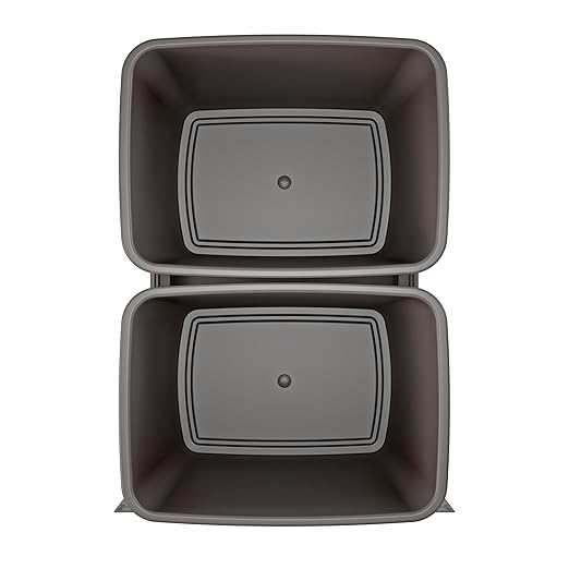 Rev-A-Shelf Double Pullout Trash Cans for Under Kitchen Cabinets 35 Quart 8.75 Gallon with Soft-Close Slides, 14.5" Min Opening, 53WC-1835SCDM-213