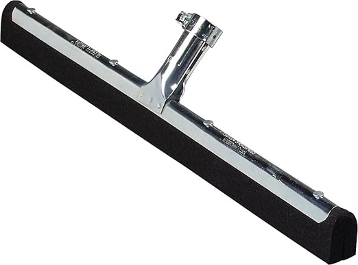 SPARTA Flo-Pac Double Foam Floor Rubber Squeegee Window Squeegee with Heavy Duty Steel Frame for Floor, Concrete, Tile, Garage, Commercial Use, 18 X 1.5 X 3 Inches, Black, (Pack of 10)