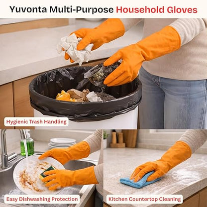 Trash Bag Dispenser with Front Opening, Stackable Garbage Bag Holder for Kitchen & Home, Fits 2.5 Gallon Bags, Includes Reusable Gloves, Adhesive Anti-Slip Pads & 15 Trash Bags–Extra Large Organizer