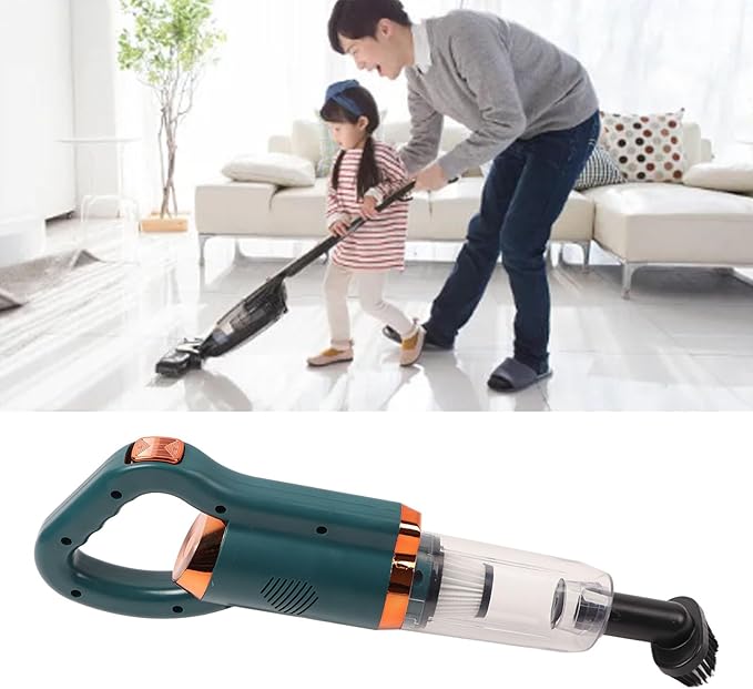 Cordless Vacuum Cleaner, 8500Pa Powerful Stick Vacuum, Lightweight Carpet Cleaner with 500ml Dust Cup, Rechargeable Handheld Vacuum for Carpet and Hard Floor Pet Hair (Green)