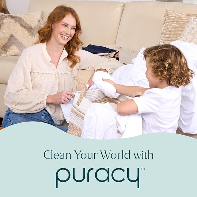 Puracy All Purpose Cleaning Wipes – Non Toxic Multi-Surface Cleaner & Appliance Wipes for Car, Bathroom, Kitchen – Lemongrass Scent (50 Count, 1 Pack)