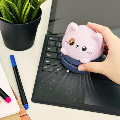 allydrew Mini Portable USB Desktop Vacuum, Lilac Kitty