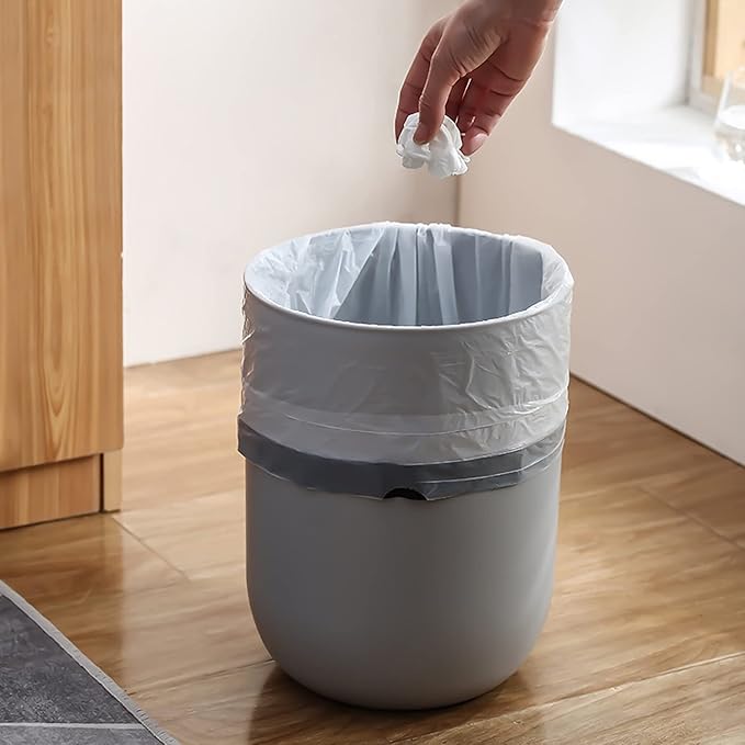 CHARMOUNT Drawstring 4 Gallon Trash Bags, Small Garbage Bags, Unscented Trash Can Liner, 60 Count