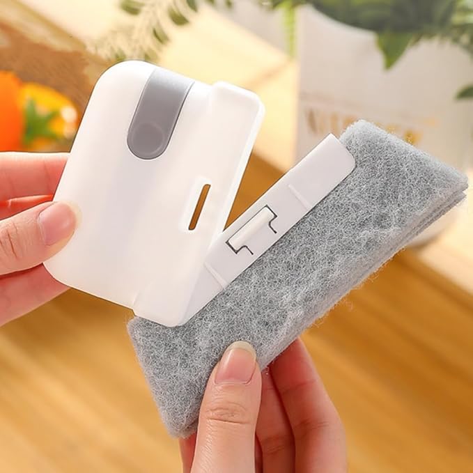 Magic Window Track Cleaner, 2024 Upgraded Window Groove Cleaning Brush, Window Cleaning Tools Set with 2 Replacement for Window lides Gaps Tile Lines Shutter Car Vents (Grey)