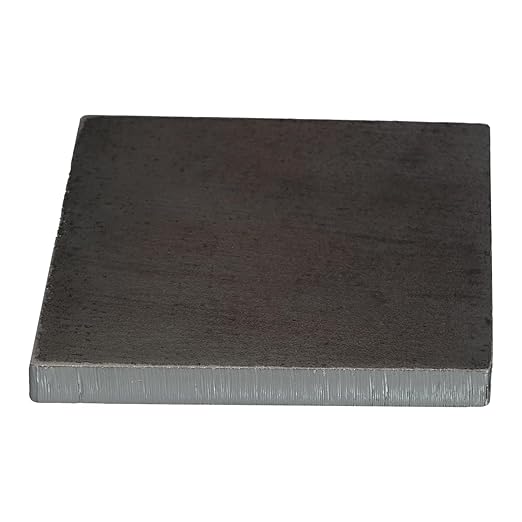 Weldable 5/16 Inch Hot Rolled Mild Steel Plate Mill Finish (1 x 1 Inch, Pack of 1) - Made in USA
