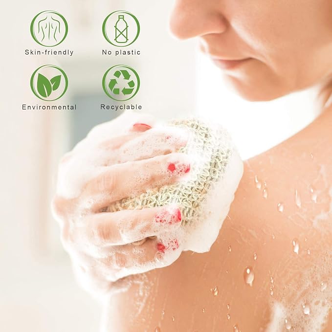 E-Know Soap Bag, 10 Pack Natural Sisal Soap Saver, Zero Waste Plastic-free Soap Net, Foaming and Drying The Soap, Massage, Peeling