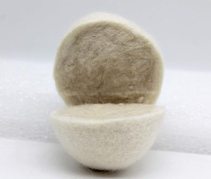 Wooland Wholesale Bulk Laundry XL Premium Wool Dryer Balls - 100% New Zealand Organic Wool Natural Fabric Softener for Sensitive Skin, Babies (10 Count)