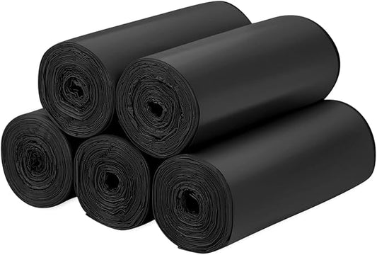 13-Gallon compostable Trash Bags: 50 Count Biodegradable Garbage Bags for tall kitchen trash can Liner, Thick Unscented, Tear & Leak Proof for Food Waste/bathroom/Garden, Black