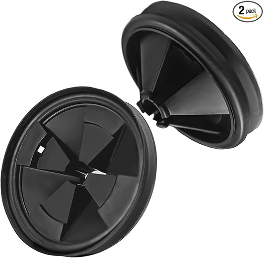2pcs 3 3/8" Garbage Disposal Sink Baffle QCB-AM Splash Guards for Insinkerator, Garbage Disposal Quiet Cover Splash Guard Replacement for InSinkErator Evolution Series (Black)