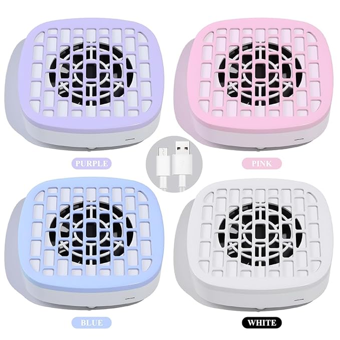 USB Mini Manicure Nail Vacuum Cleaner Strong Suction Nail Dust Collector Portable Nail Art Vacuum Dust Cleaner Extractor Fan (WITHE)