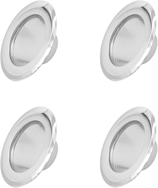 Kitchen Sink Drain Strainer Sink Stainless Steel Protectors for Kitchen Sink Stopper Dishwasher Safe Catcher Basket Cover Filter Trap Screen Large Wide Rim 11.5cm/4.5" Diameter (3in)