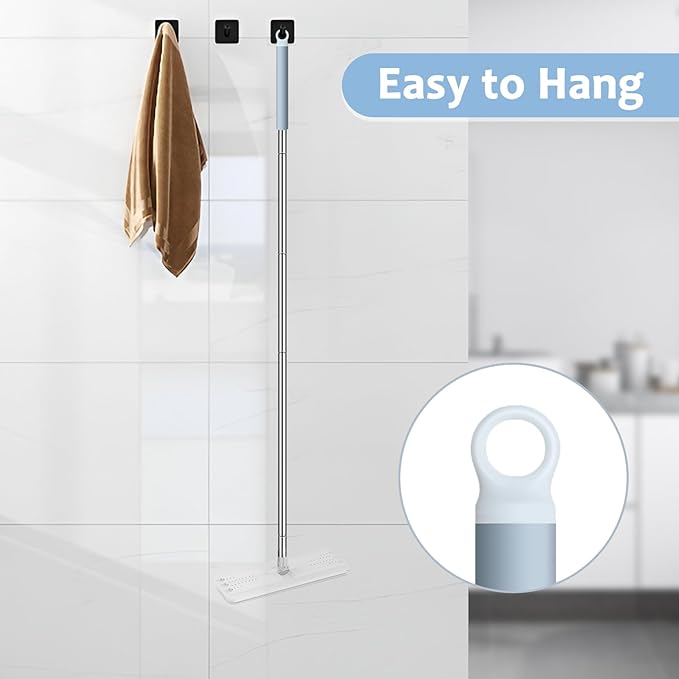 BOSHENG Mop Handle Extension Rods, for Extending Flat Mop, Mop Replacement Handle, Adjustable Steel Mop Handle Rods, 5 Pack