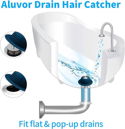 Aluvor Shower Drain Hair Catcher Bathtub Drain Cover Shower Protector for Pop-Up & Regular Drains