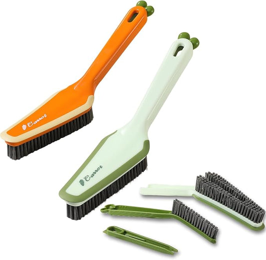 3-in-1 Detachable Crevice Cleaning Brush for Sinks, Faucets & Tile Grout, Multifunctional Narrow Gap Cleaner for Kitchen & Bathroom Dead Corners, Modern Aesthetic Detail Scrub Tool (2PCS)