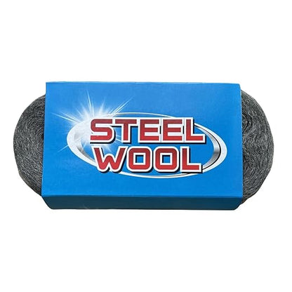 Steel wool, 3'' x 11Ft, Grade #0000 - #4 Steel Wool Scrubber, Steel Wool Mice Control - Cleaning Wool for Cleaning, Polishing, Buffing and Refinishing, 0000 Steel Wool for House, Holes, Kitchen(#0000)