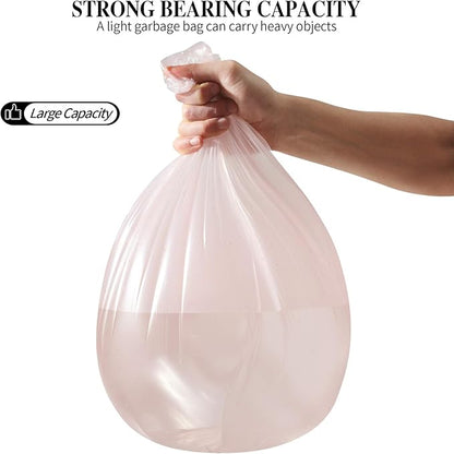 5 Rolls Small Trash Garbage Bags, 4 Gallon Strong Thin Material Disposable Kitchen Garbage Bags, Durable Plastic Trash Bags for Office Home Bedroom Garden Waste Bin, 100 Counts (Pink)