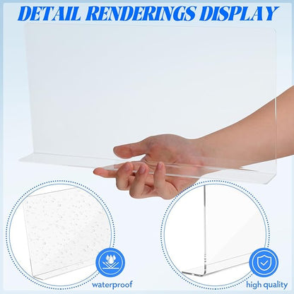 PRETYZOOM Acrylic Sink Water Splash Guard, 15.7x8 Inches Sink Splash Guards Splatter Panel, Kitchen Protective Splatter Barrier, Universal Fit