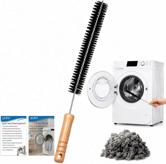 Dryer Lint Brush Vent Cleaner Lint Trap Cleaning Tool Dryer Vent Brush Long Flexible with Wood Handle 27.95 Inches Medium Size for Dryer Vent Cleaning DIY Enthusiasts Homeowners (2, PCS)