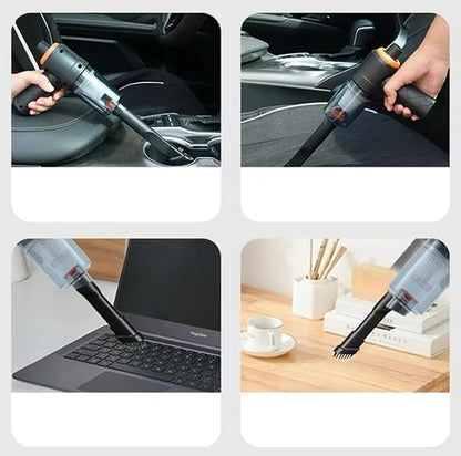 Generic Portable Car Vacuum Cleaner, Mini Lightweight High Power Cordless Handheld Rechargeable Vacuum Cleaner for Desk Car and More, Black