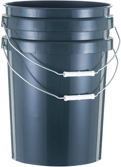United Solution ECOSense 5 Gallon Bucket, Heavy Duty, Comfortable Handle, Perfect for on The Job, Home Projects, or Cleaning; Made from 90% Recycled Materials.100% Recyclable (Pack of 3)