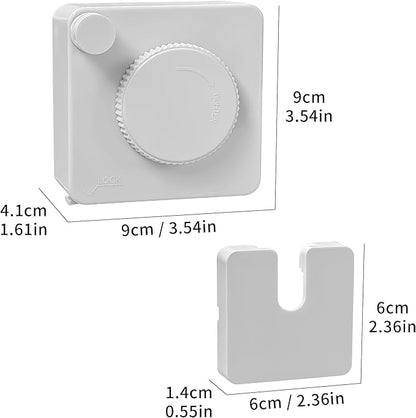 JOOM Retractable Clothesline Indoor Heavy Duty Clothes Drying Laundry Line Wall Mounted Easy Hanging Clothes Drying Laundry Line Retracting Hanging Lock to Prevent Sagging (Square,White)