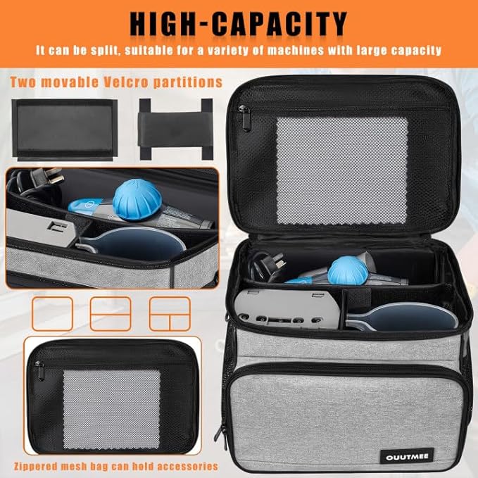 Carry Bag Compatible with Bissell SteamShot Hard Surface Steam Cleaner 39N7V/39N7A, Adjustable Compartments Steam Cleaner Storage Bag Fits for Phueut Pressurized Handheld Steam Cleaner