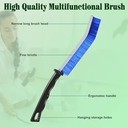 Hard Bristle Crevice Cleaning Brush for Small Spaces Cleaning, Thin Gap Cleaning Tool to Clean The Dead Corners for Kitchen Surfaces, Bathroom, Windows Sill Groove, Tiles, and Faucets, 5pcs Mixed