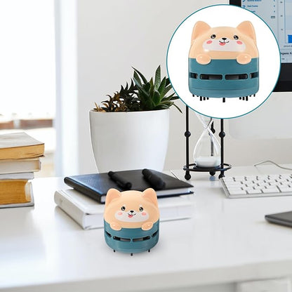 Homoyoyo Desktop Vacuum Cleaner Mini Table Dust Sweeper Cute Portable for Computer Keyboard Home School Saving