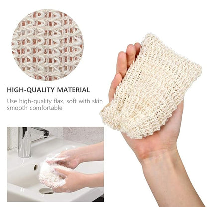 BUYGOO 40Pack Soap Saver Bag Exfoliating Sisal Soap Pouch with Drawstring Bar Wooden Bead Foaming and Drying Exfoliating Net for Bath and Shower